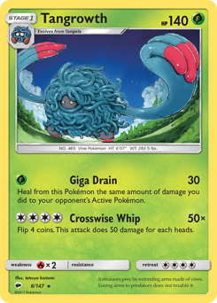 Tangrowth #8 Tangrowth - Burning Shadows - #8 - Pokemon TCG card