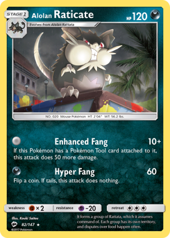 Alolan Raticate #82 Alolan Raticate - Burning Shadows - #82 - Pokemon TCG card