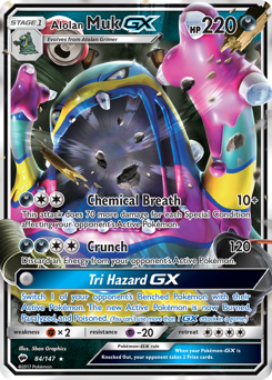 Alolan Muk-GX - Burning Shadows - #84 - Pokemon TCG card