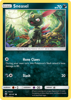Sneasel #85 Sneasel - Burning Shadows - #85 - Pokemon TCG card