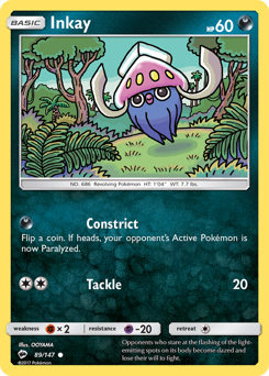 Inkay #89 Inkay - Burning Shadows - #89 - Pokemon TCG card