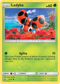 Ledyba #9 Ledyba - Burning Shadows - #9 - Pokemon TCG card