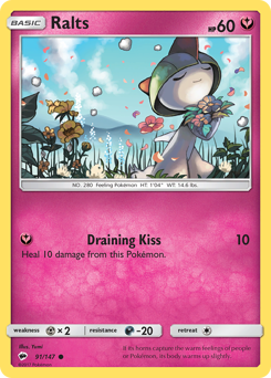 Ralts #91 Ralts - Burning Shadows - #91 - Pokemon TCG card