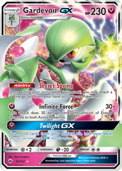 Gardevoir-GX - Burning Shadows - #93 - Pokemon TCG card