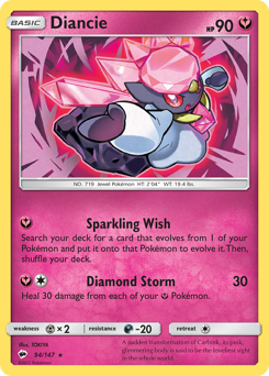 Diancie #94 Diancie - Burning Shadows - #94 - Pokemon TCG card
