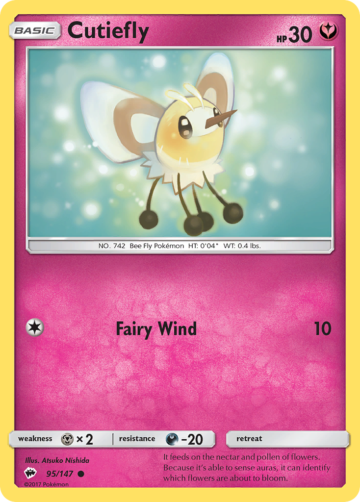 Cutiefly - Burning Shadows - #95 - Pokemon TCG card
