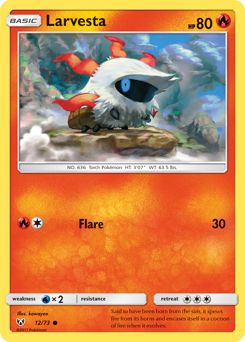 Larvesta - Shining Legends - #12 - Pokemon TCG card