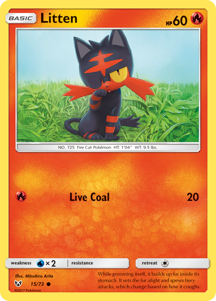 Litten - Shining Legends - #15 - Pokemon TCG card