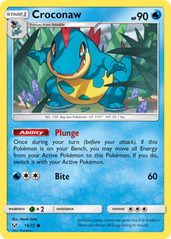 Croconaw #19 Croconaw - Shining Legends - #19 - Pokemon TCG card