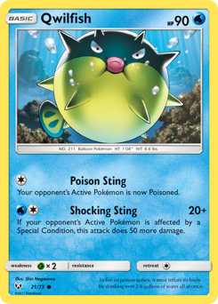 Qwilfish - Shining Legends - #21 - Pokemon TCG card