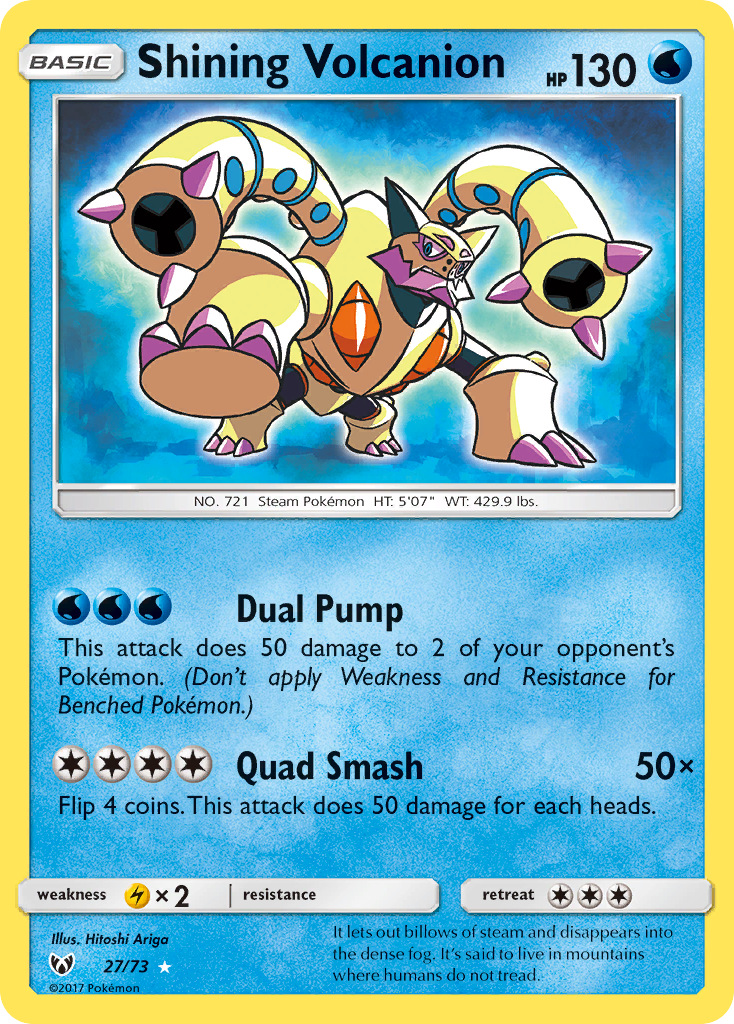 Shining Volcanion - Shining Legends - #27 - Pokemon TCG card