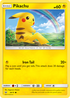 Pikachu #28 Pikachu - Shining Legends - #28 - Pokemon TCG card
