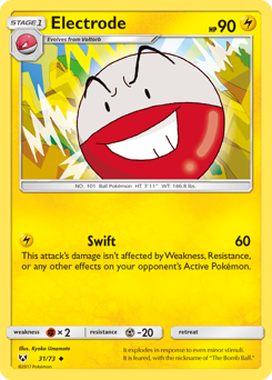 Electrode #31 Electrode - Shining Legends - #31 - Pokemon TCG card