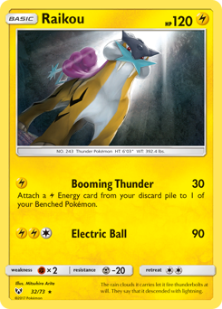 Raikou #32 Raikou - Shining Legends - #32 - Pokemon TCG card