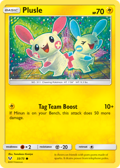 Plusle #33 Plusle - Shining Legends - #33 - Pokemon TCG card