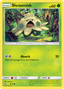 Shroomish #4 Shroomish - Shining Legends - #4 - Pokemon TCG card