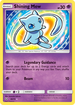 Shining Mew - Shining Legends - #40 - Pokemon TCG card