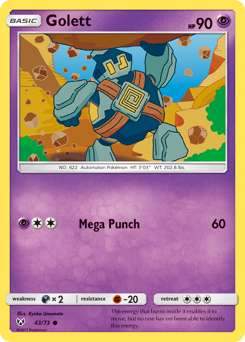 Golett #43 Golett - Shining Legends - #43 - Pokemon TCG card