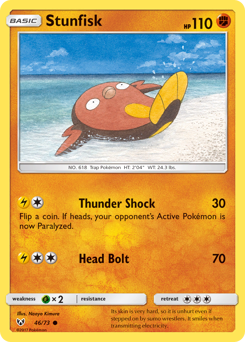 Stunfisk - Shining Legends - #46 - Pokemon TCG card