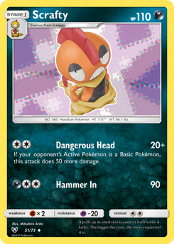 Scrafty #51 Scrafty - Shining Legends - #51 - Pokemon TCG card