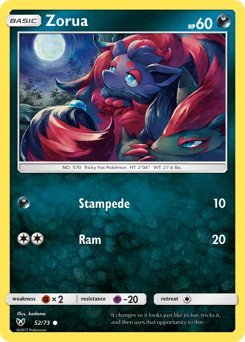 Zorua #52 Zorua - Shining Legends - #52 - Pokemon TCG card