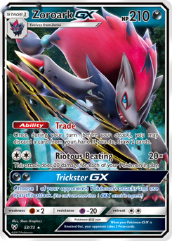 Zoroark-GX - Shining Legends - #53 - Pokemon TCG card