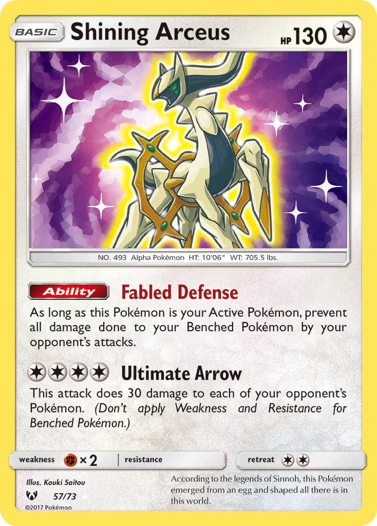 Shining Arceus - Shining Legends - #57 - Pokemon TCG card