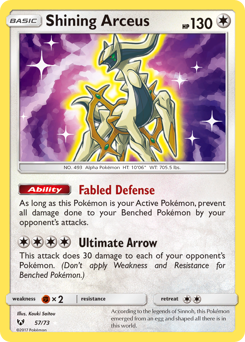 Shining Arceus #57 Shining Arceus - Shining Legends - #57 - Pokemon TCG card