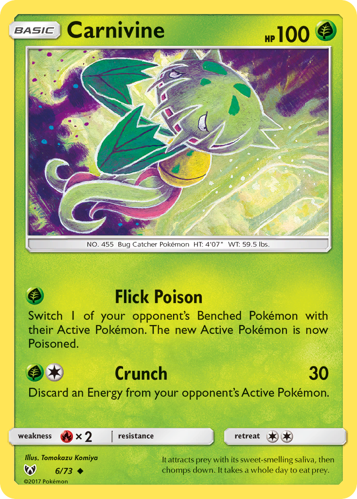 Carnivine - Shining Legends - #6 - Pokemon TCG card
