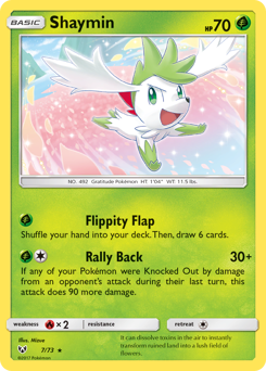 Shaymin #7 Shaymin - Shining Legends - #7 - Pokemon TCG card