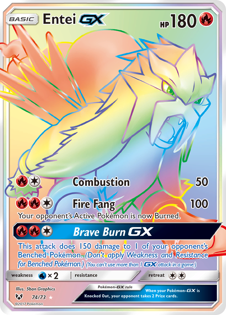 Entei-GX - Shining Legends - #74 - Pokemon TCG card