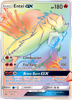 Entei-GX #74 Entei-GX - Shining Legends - #74 - Pokemon TCG card