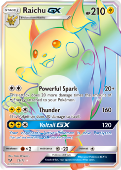Raichu-GX #75 Raichu-GX - Shining Legends - #75 - Pokemon TCG card