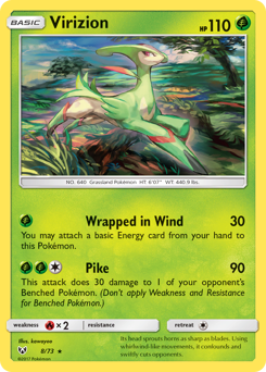 Virizion - Shining Legends - #8 - Pokemon TCG card