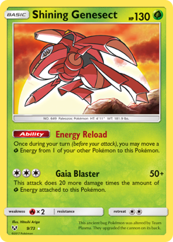 Shining Genesect #9 Shining Genesect - Shining Legends - #9 - Pokemon TCG card