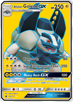 Alolan Golem-GX #102 Alolan Golem-GX - Crimson Invasion - #102 - Pokemon TCG card