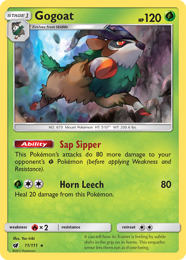 Gogoat - Crimson Invasion - #11 - Pokemon TCG card
