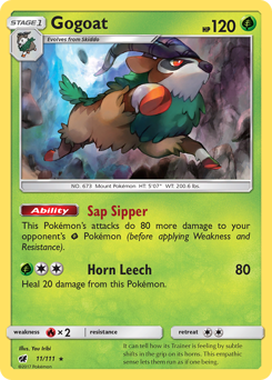 Gogoat - Crimson Invasion - #11 - Pokemon TCG card