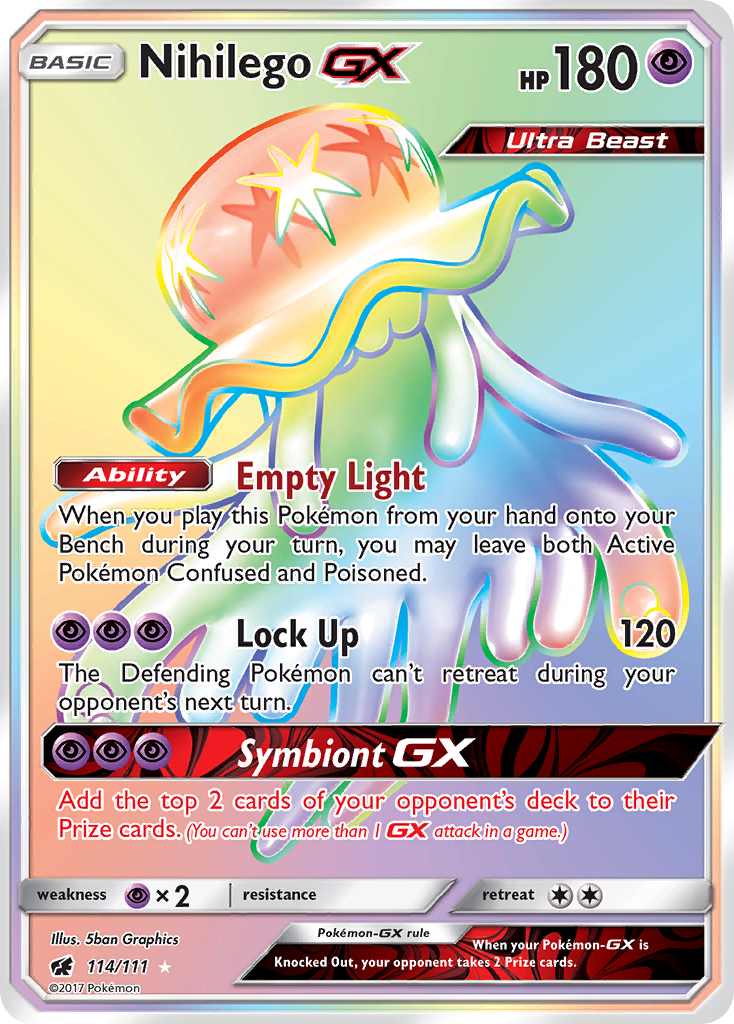Nihilego-GX - Crimson Invasion - #114 - Pokemon TCG card