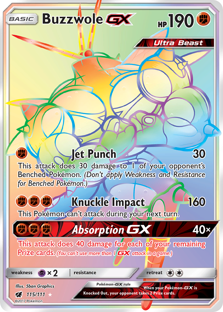 Buzzwole-GX - Crimson Invasion - #115 - Pokemon TCG card