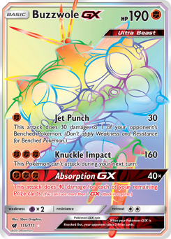 Buzzwole-GX #115 Buzzwole-GX - Crimson Invasion - #115 - Pokemon TCG card