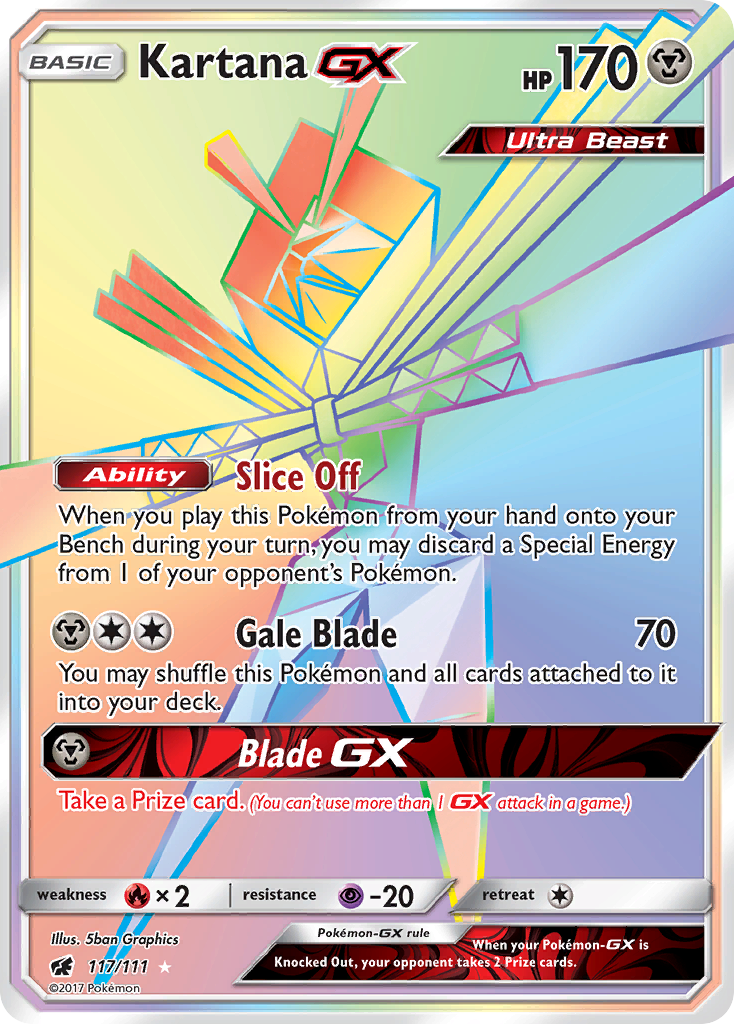 Kartana-GX - Crimson Invasion - #117 - Pokemon TCG card
