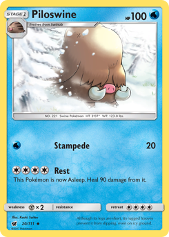 Piloswine #20 Piloswine - Crimson Invasion - #20 - Pokemon TCG card
