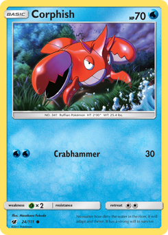 Corphish - Crimson Invasion - #24 - Pokemon TCG card