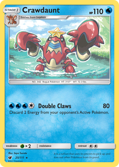 Crawdaunt #25 Crawdaunt - Crimson Invasion - #25 - Pokemon TCG card