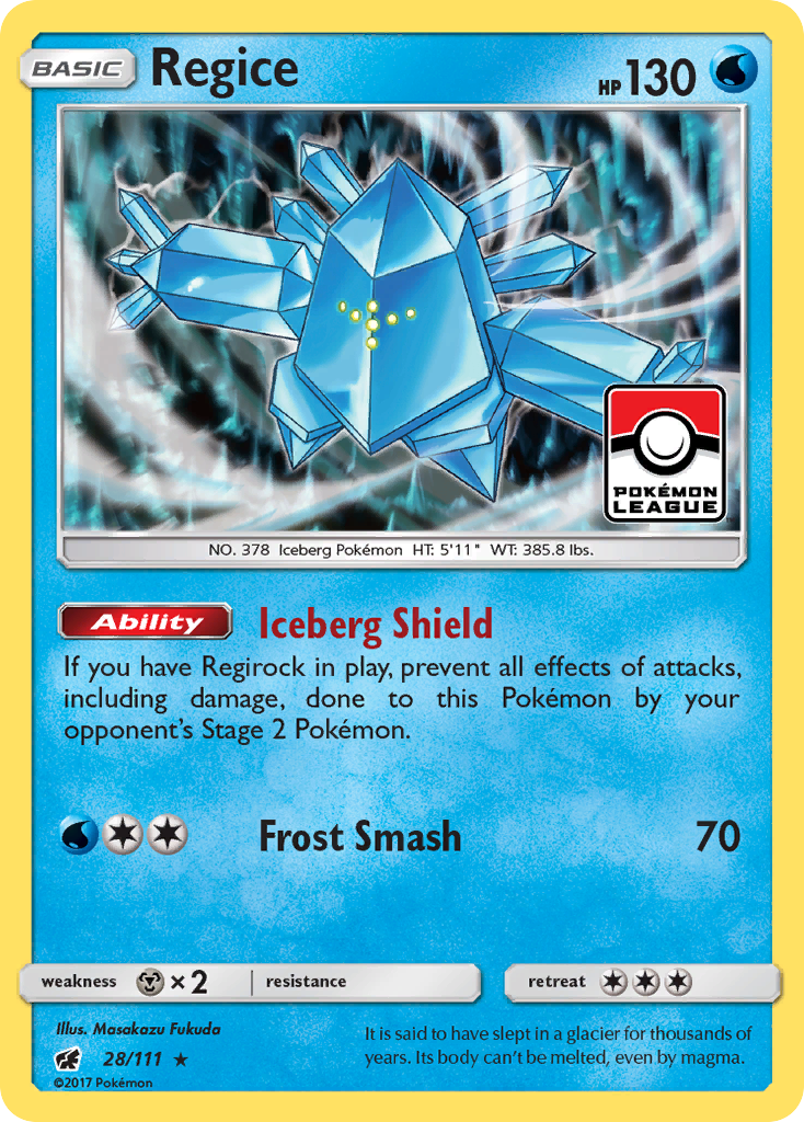 Regice - Crimson Invasion - #28 - Pokemon TCG card