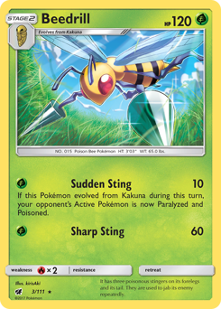 Beedrill - Crimson Invasion - #3 - Pokemon TCG card