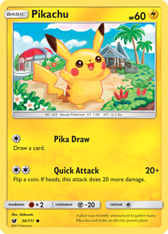 Pikachu #30 Pikachu - Crimson Invasion - #30 - Pokemon TCG card
