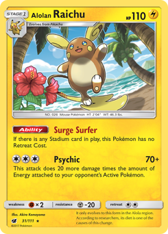 Alolan Raichu #31 Alolan Raichu - Crimson Invasion - #31 - Pokemon TCG card