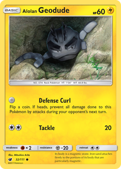 Alolan Geodude #32 Alolan Geodude - Crimson Invasion - #32 - Pokemon TCG card